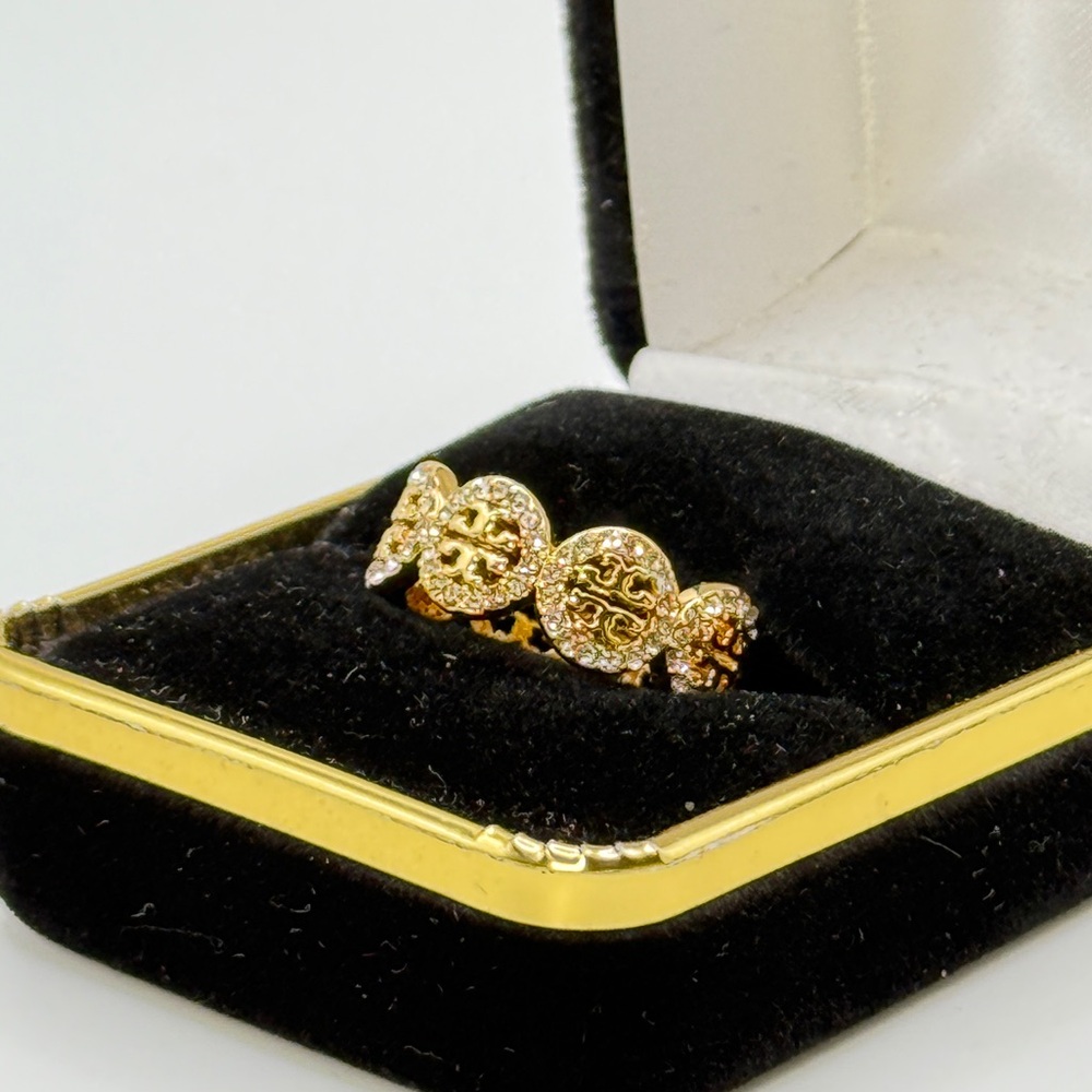 Tory Burch Gold Logo Ring ✨ - Picture 2 of 6